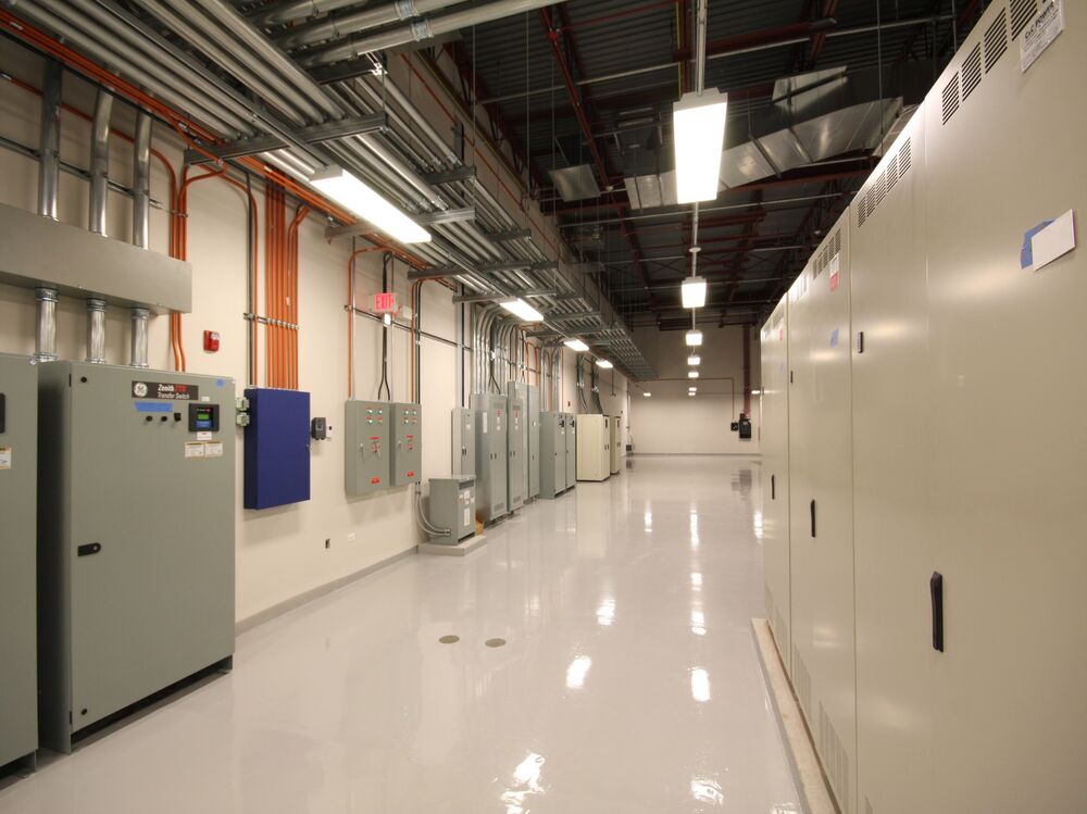 Electrical gallery with switchgear and distribution equipment